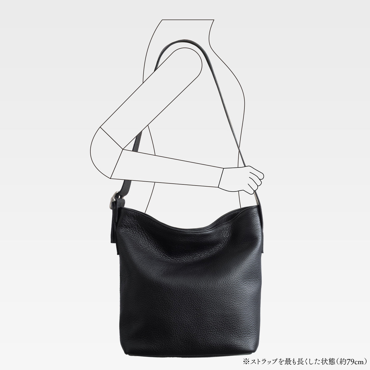 ワンショルダートート　ブラック【予約販売】